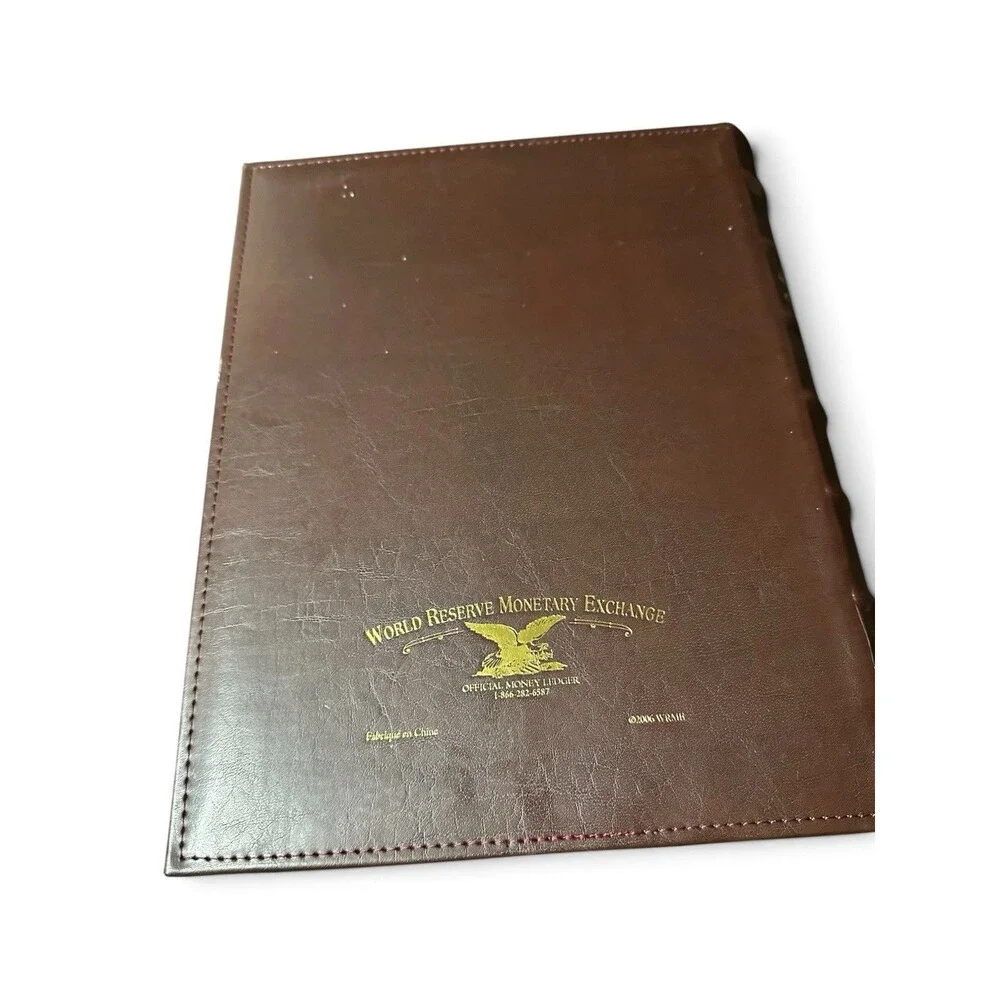 World Reserve Monetary Exchange Official Bank Book Display Paper Money Ledger